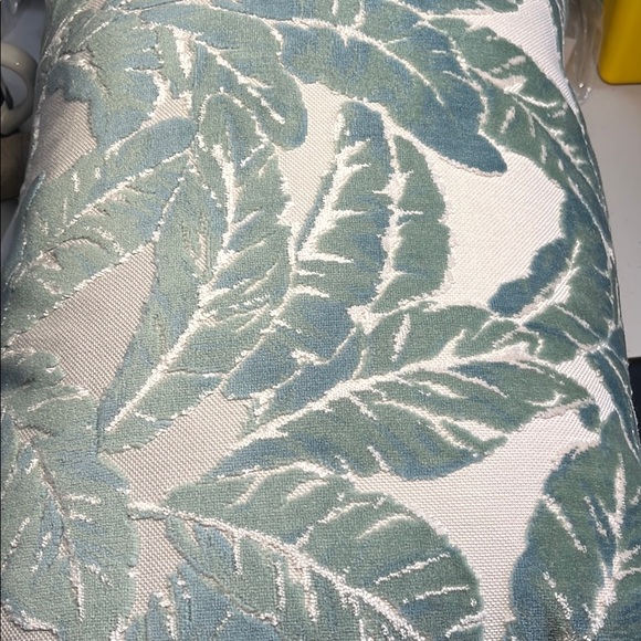 Soho Studio feather filled pillowTropical Leaf Print 22x15 cut velvet - Picture 3 of 10